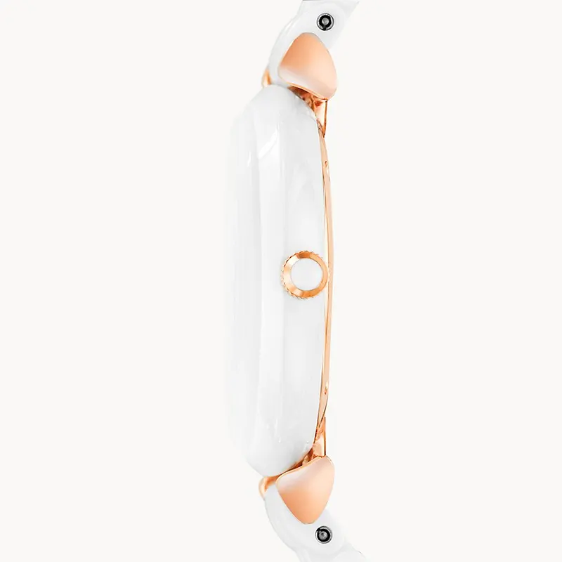 Emporio Armani Ceramica White Dial Ladies Watch- AR1486